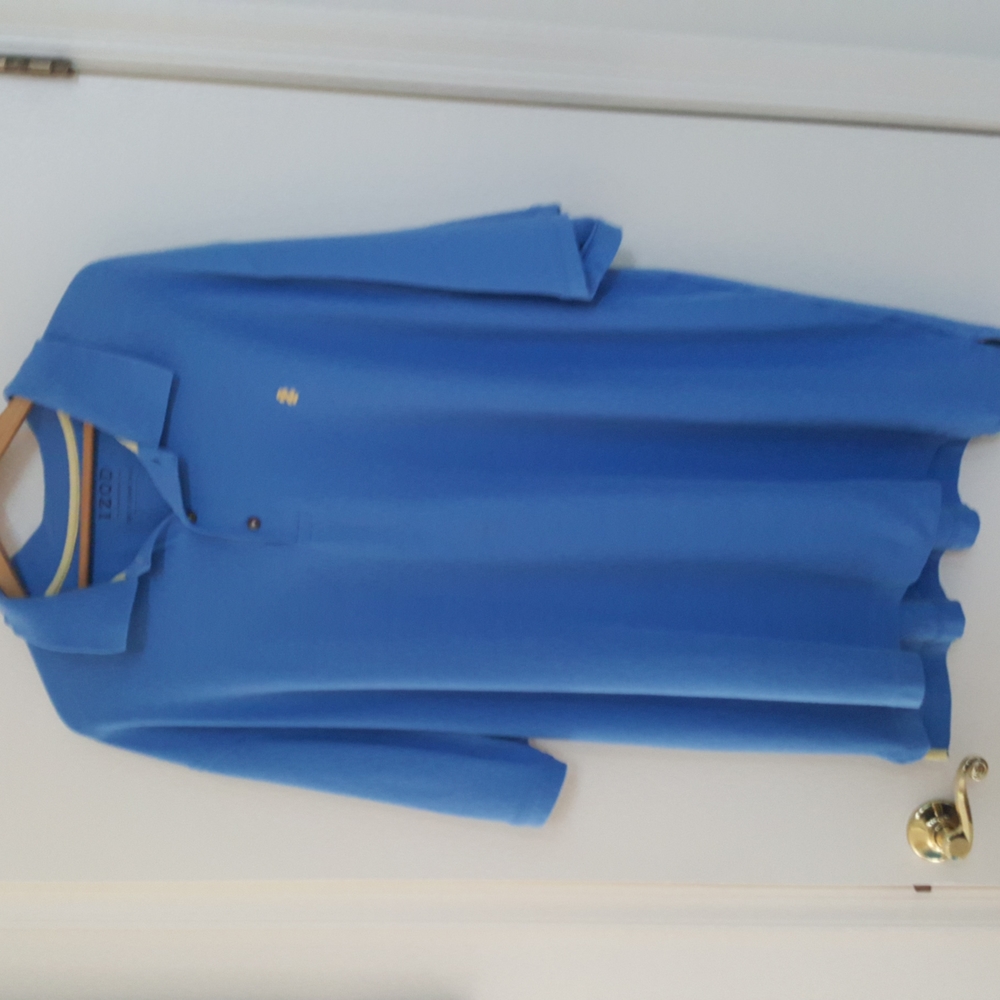 New Men's IZOD polo, size 3X Tall, blue short slv